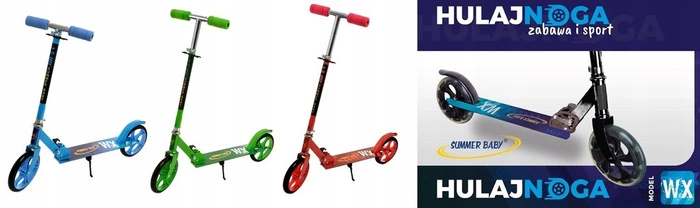 Hulajnoga Miejska Duża Summer Baby WX Składana Koła 20 cm Czerwona