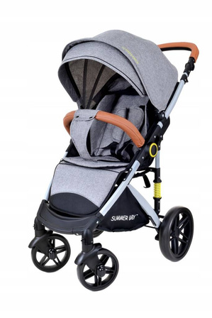 Wózek spacerowy spacerówka składany z akcesoriami Summer Baby Sempre - szary