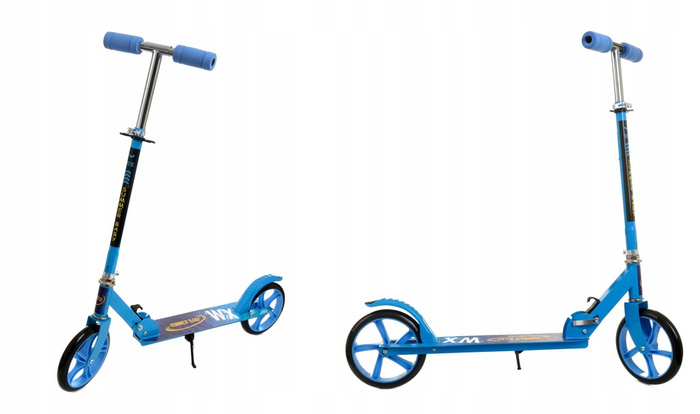 Hulajnoga Miejska Duża Summer Baby WX Składana Koła 20 cm Niebieska, zdjecie 6