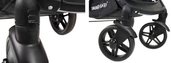 Wózek spacerowy spacerówka składany z akcesoriami Summer Baby Sempre - szary, zdjęcie 3