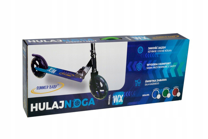 Hulajnoga Miejska Duża Summer Baby WX Składana Koła 20 cm Zielona, zdjecie 13