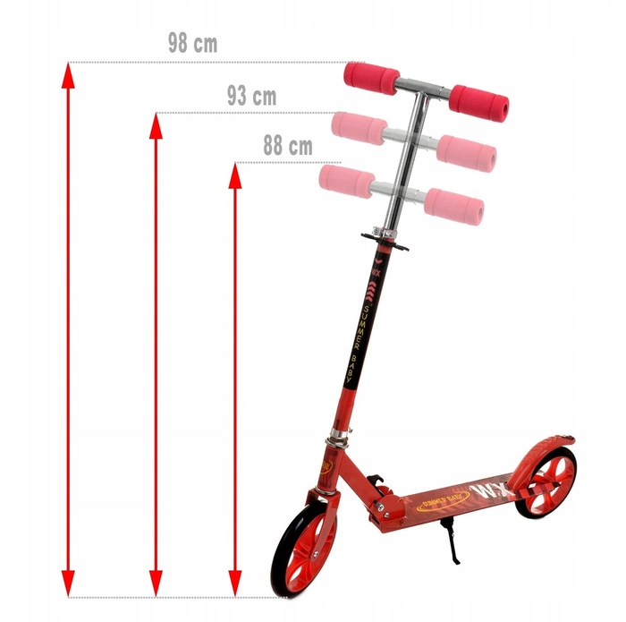 Hulajnoga Miejska Duża Summer Baby WX Składana Koła 20 cm Czerwona